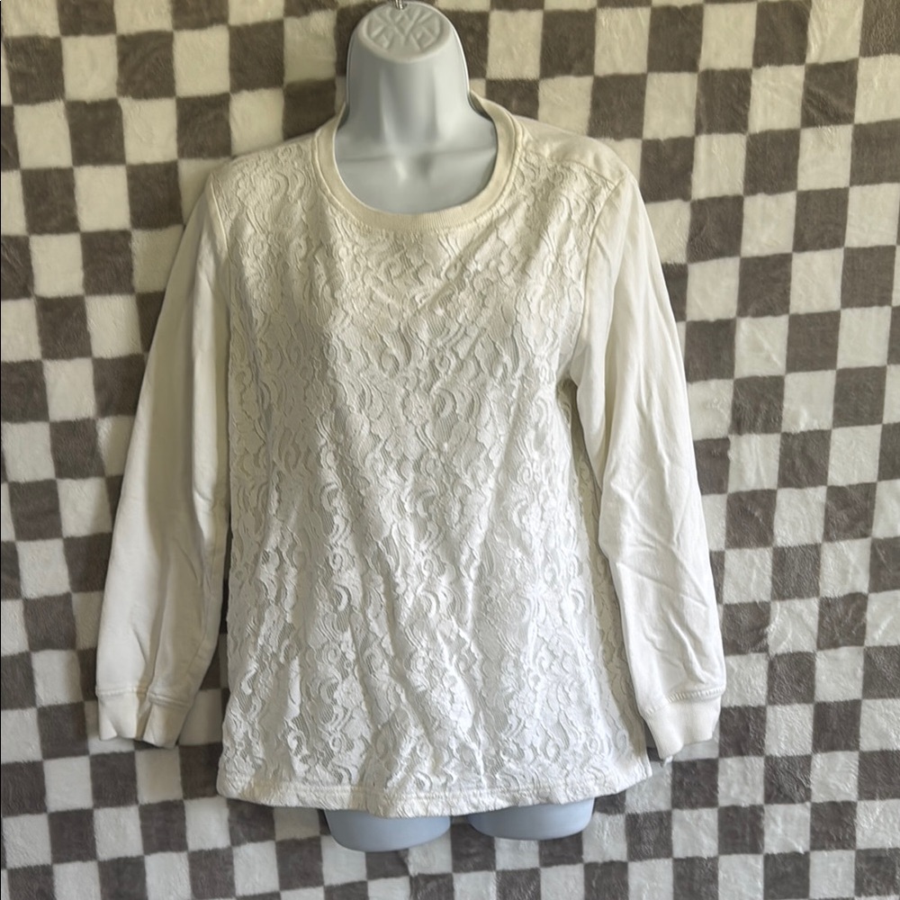 Blair women’s long sleeved laced Crew Neck M/ Medium